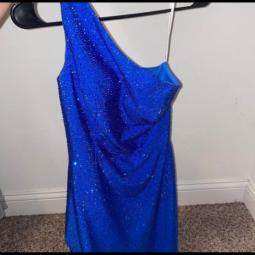 blue sherri hill homecoming dress size 4